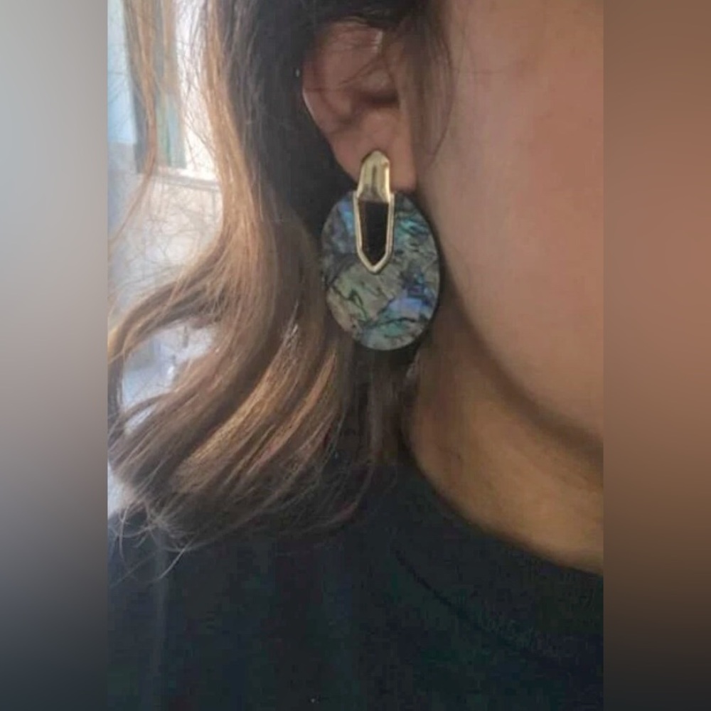 ✨3for$38 New Resin Abalone Shell Geometric Statement Earrings - Picture 14 of 16